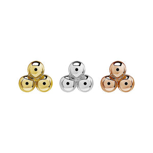 Tilum 14kt Trinity Beads Threadless Top — Pick Gold Color — Price Per 1 - Painful Pleasures