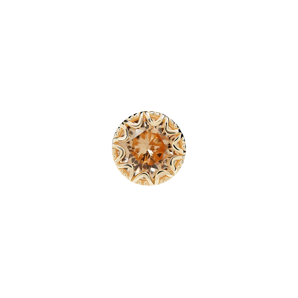 Tilum 14kt Yellow Gold Scalloped Jewel Threadless Top — Price Per 1