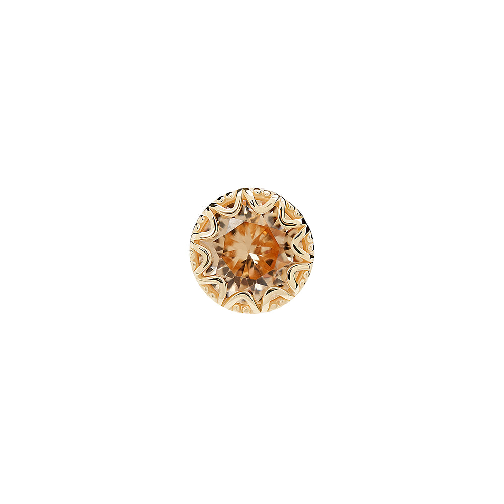 Tilum 14kt Yellow Gold Scalloped Jewel Threadless Top — Price Per 1