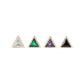 Tilum 14kt Yellow Gold Jeweled Triangle Threadless Top — Price Per 1 — Pick Jewel Color