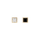 Tilum 14kt Yellow Gold Square Jeweled Threadless Top — Price Per 1 — Pick Jewel Color