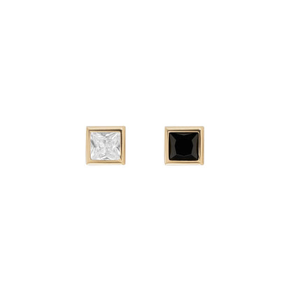 Tilum 14kt Yellow Gold Square Jeweled Threadless Top — Price Per 1 — Pick Jewel Color - Painful Pleasures