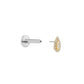 Tilum 14kt Yellow Gold Jeweled Pear Threadless Top — Price Per 1