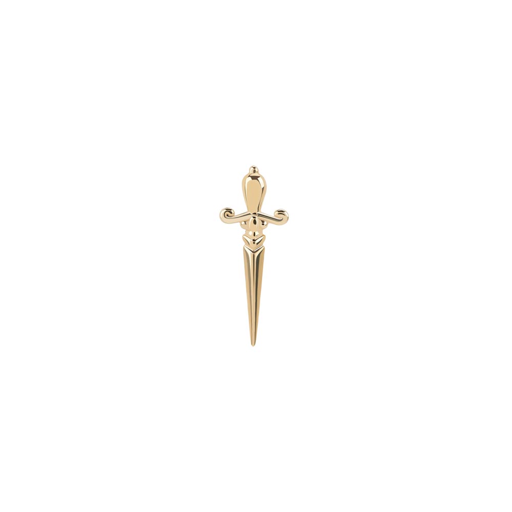 Tilum 14kt Gold Dagger Threadless Top — Price Per 1