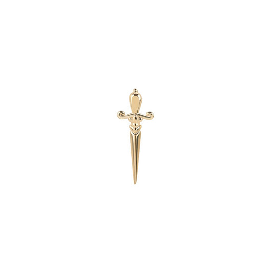 Tilum 14kt Gold Dagger Threadless Top — Price Per 1 - Painful Pleasures