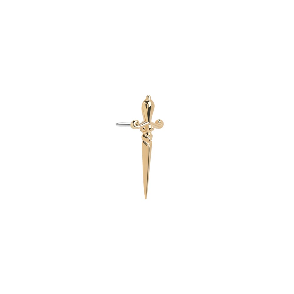 Tilum 14kt Gold Dagger Threadless Top — Price Per 1