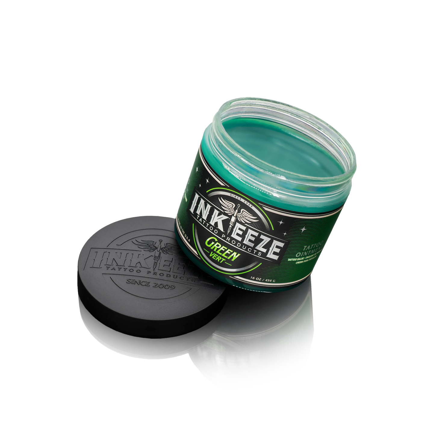 INK-EEZE Green Vert Tattooing Ointment - 16oz Jar - Painful Pleasures