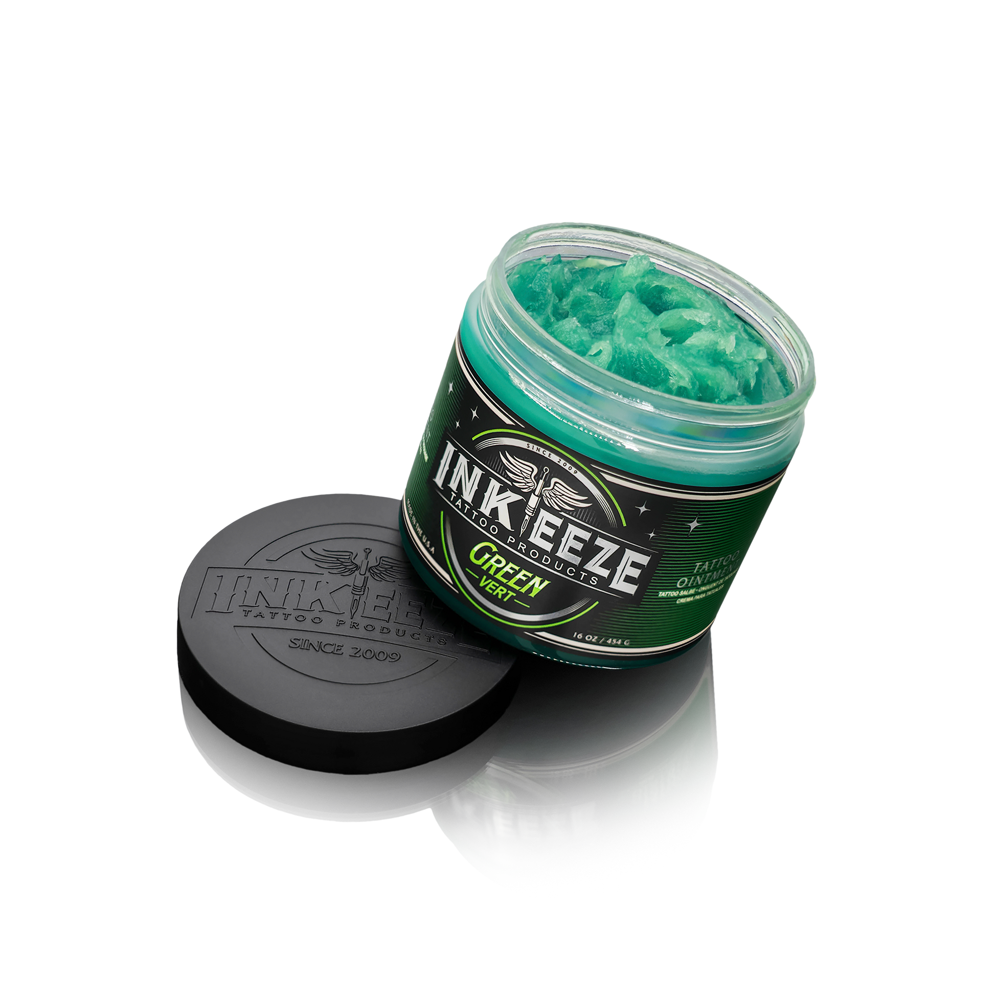 INK-EEZE Green Vert Tattooing Ointment - 16oz Jar - Painful Pleasures