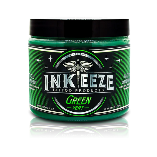 INK-EEZE Green Vert Tattooing Ointment - 16oz Jar