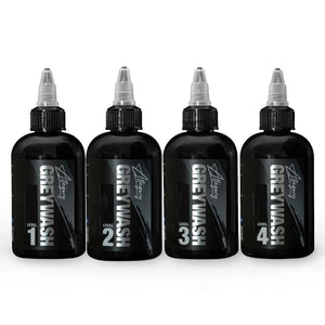 Greywash Set of 4 — Allegory Premium Tattoo Ink — Pick Size - Painful Pleasures
