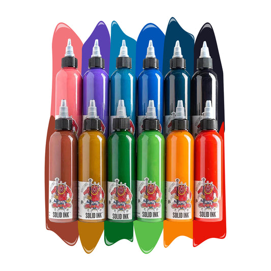 Horitomo 12 Color Set — Solid Ink — 4oz Bottles