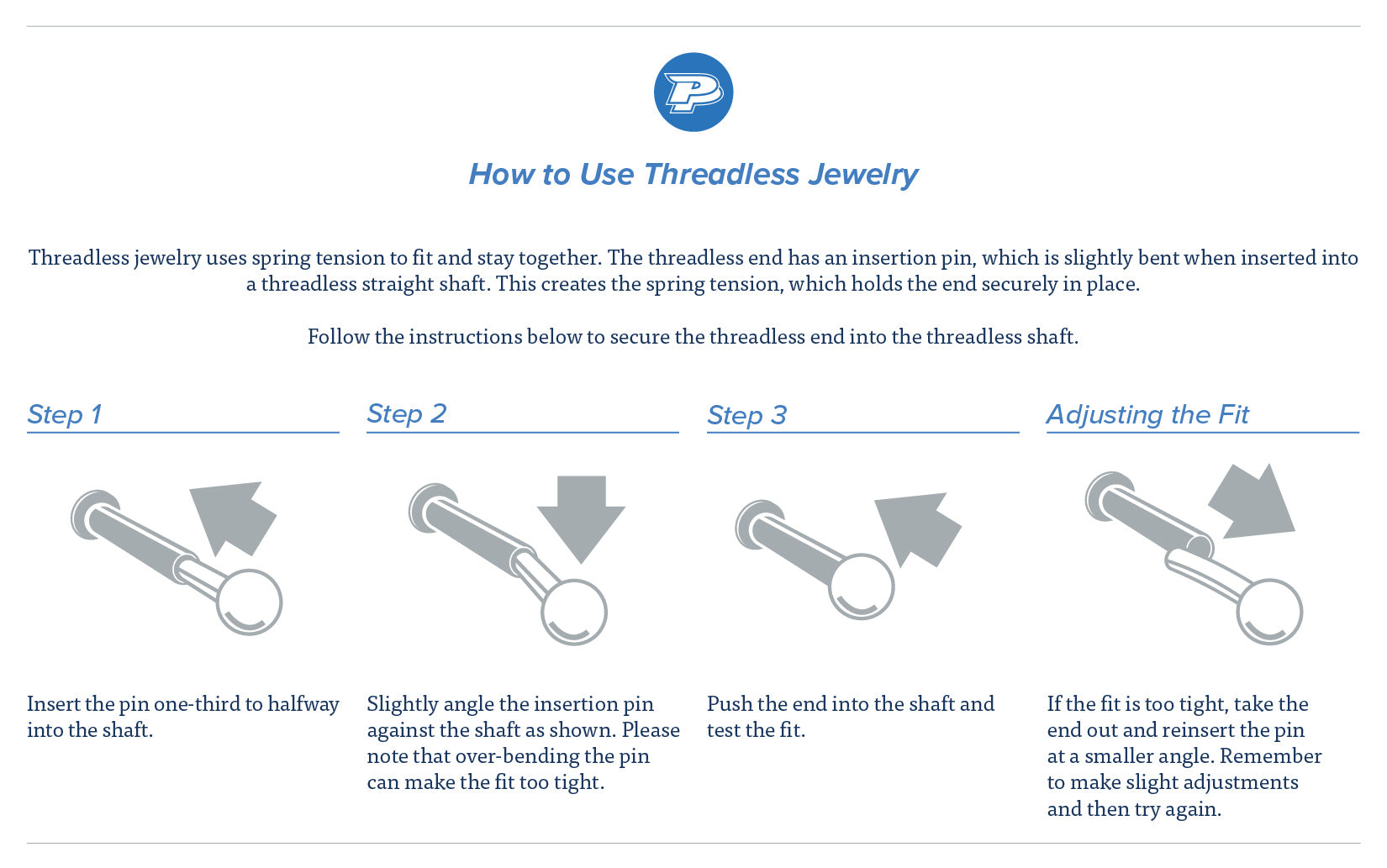 Tilum 14kt Titanium Double Jewel Threadless Top — Price Per 1