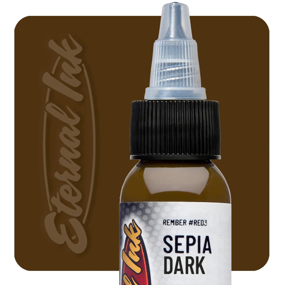 Sepia Ink Color Sepia Medium — Eternal Tattoo Ink — 1oz | PainfulPleasures