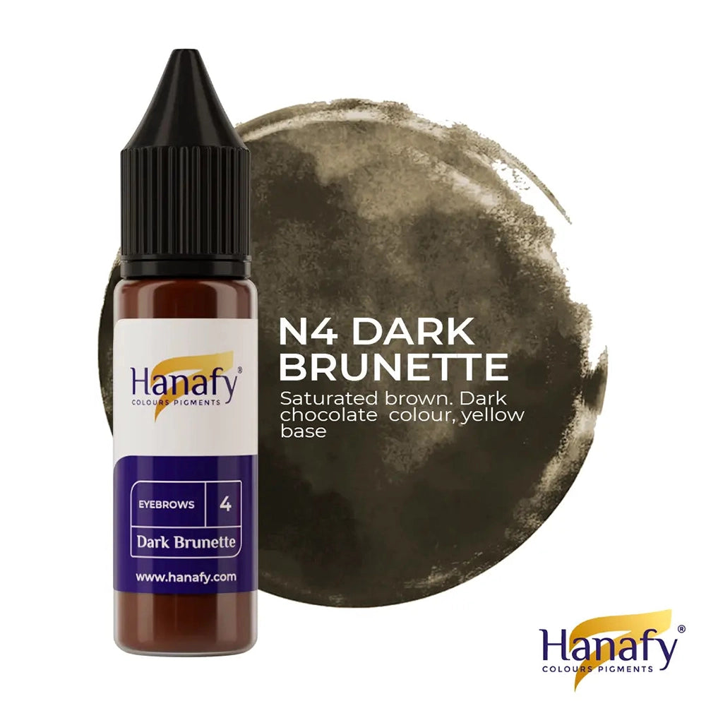 Hanafy Eyebrows № 4 — Dark Brunette — 15ml Bottle