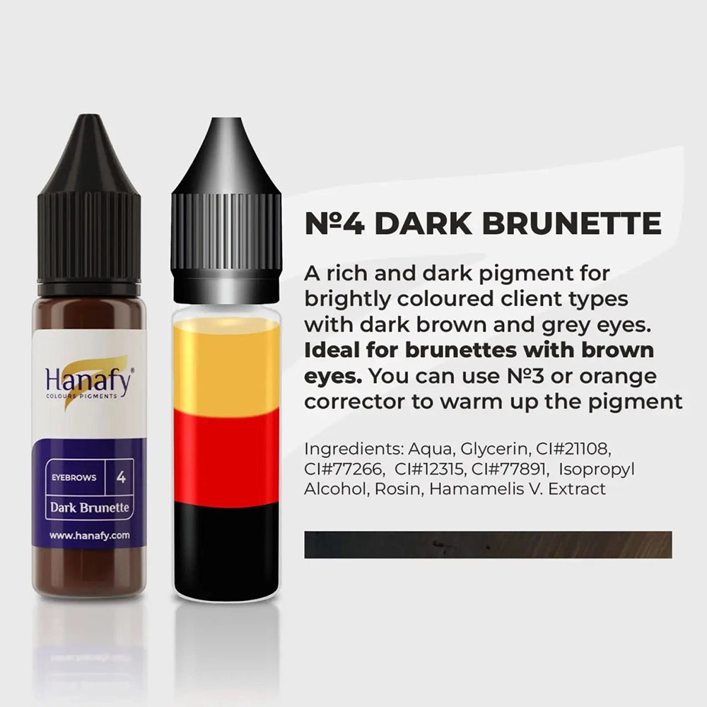 Hanafy Eyebrows № 4 — Dark Brunette — 15ml Bottle