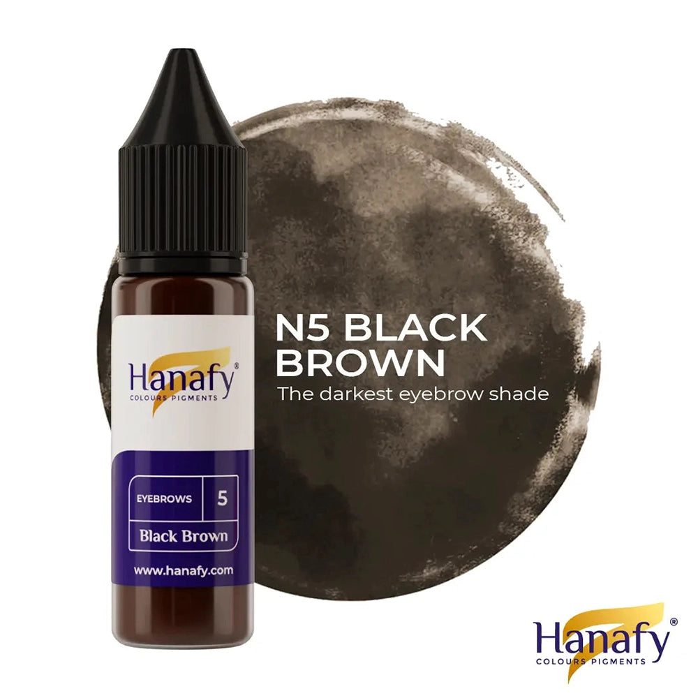 Hanafy Eyebrows № 5 — Black Brown — 15ml Bottle
