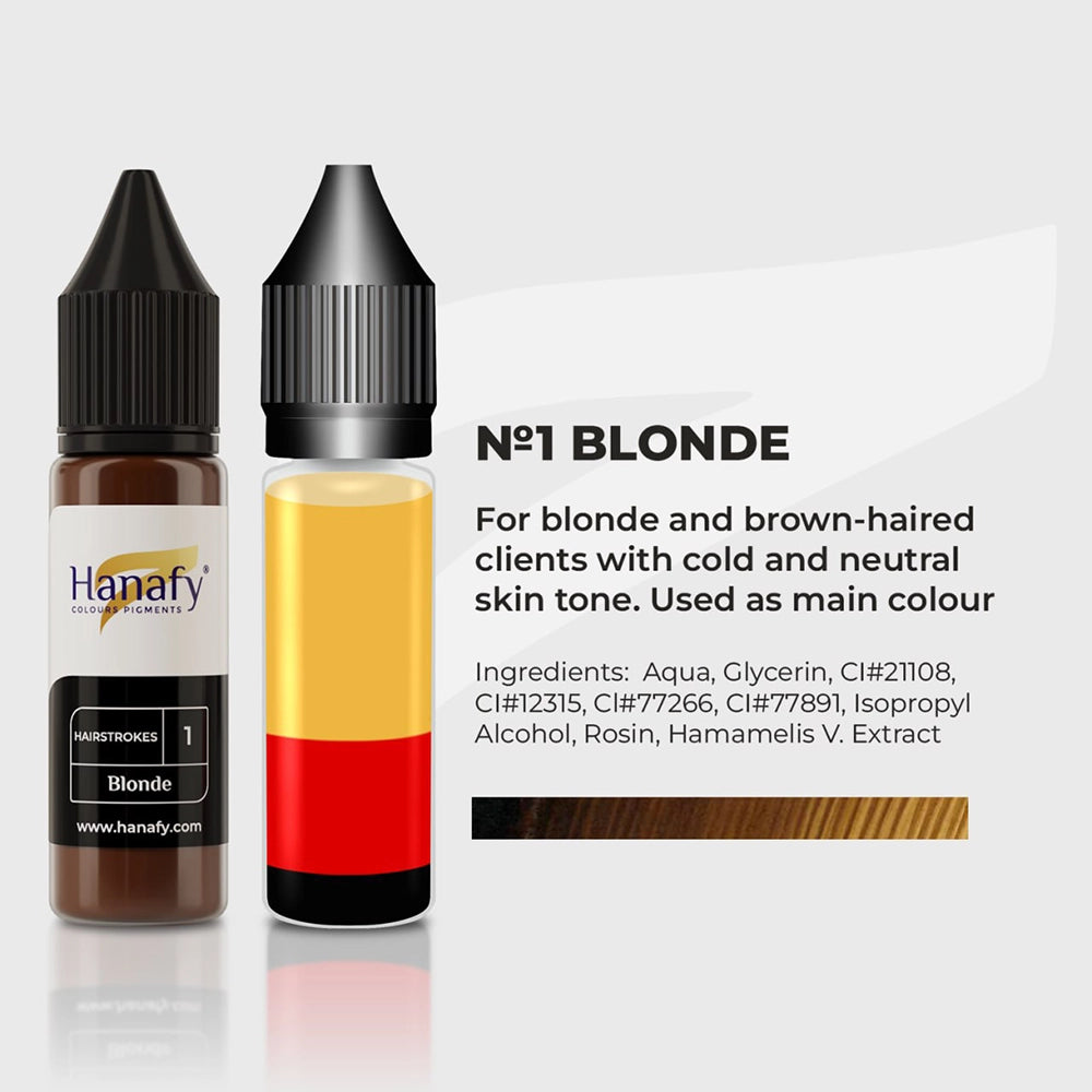 Hanafy Hairstrokes № 1 — Blonde — 15ml Bottle