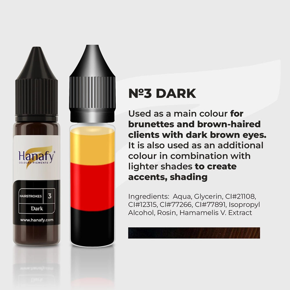 Hanafy Hairstrokes № 3 — Dark — 15ml Bottle