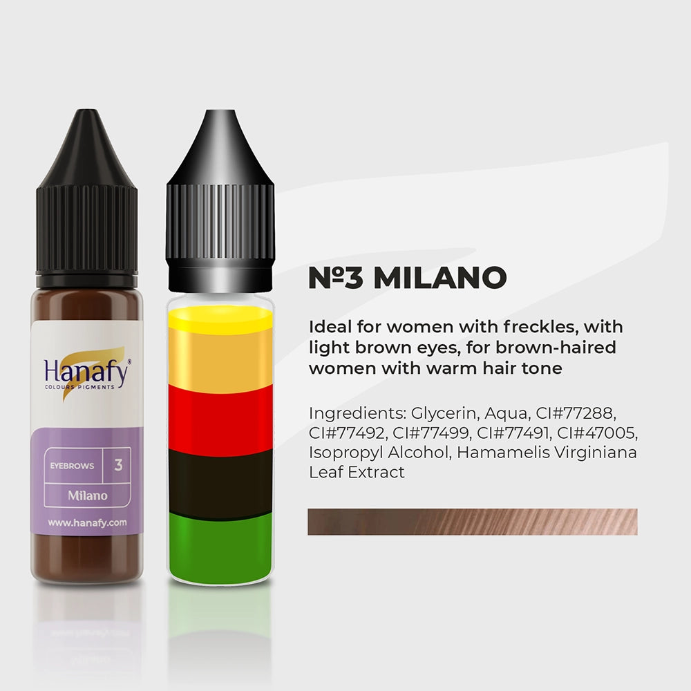 Hanafy Mineral Eyebrows № 3 — Milano — 15ml Bottle