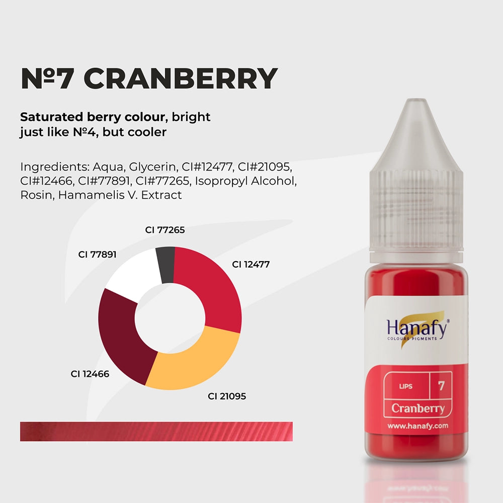 Hanafy Lips № 7 — Cranberry — 10ml Bottle