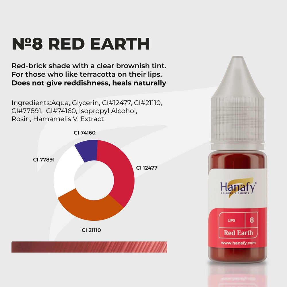 Hanafy Lips № 8 — Red Earth — 10ml Bottle