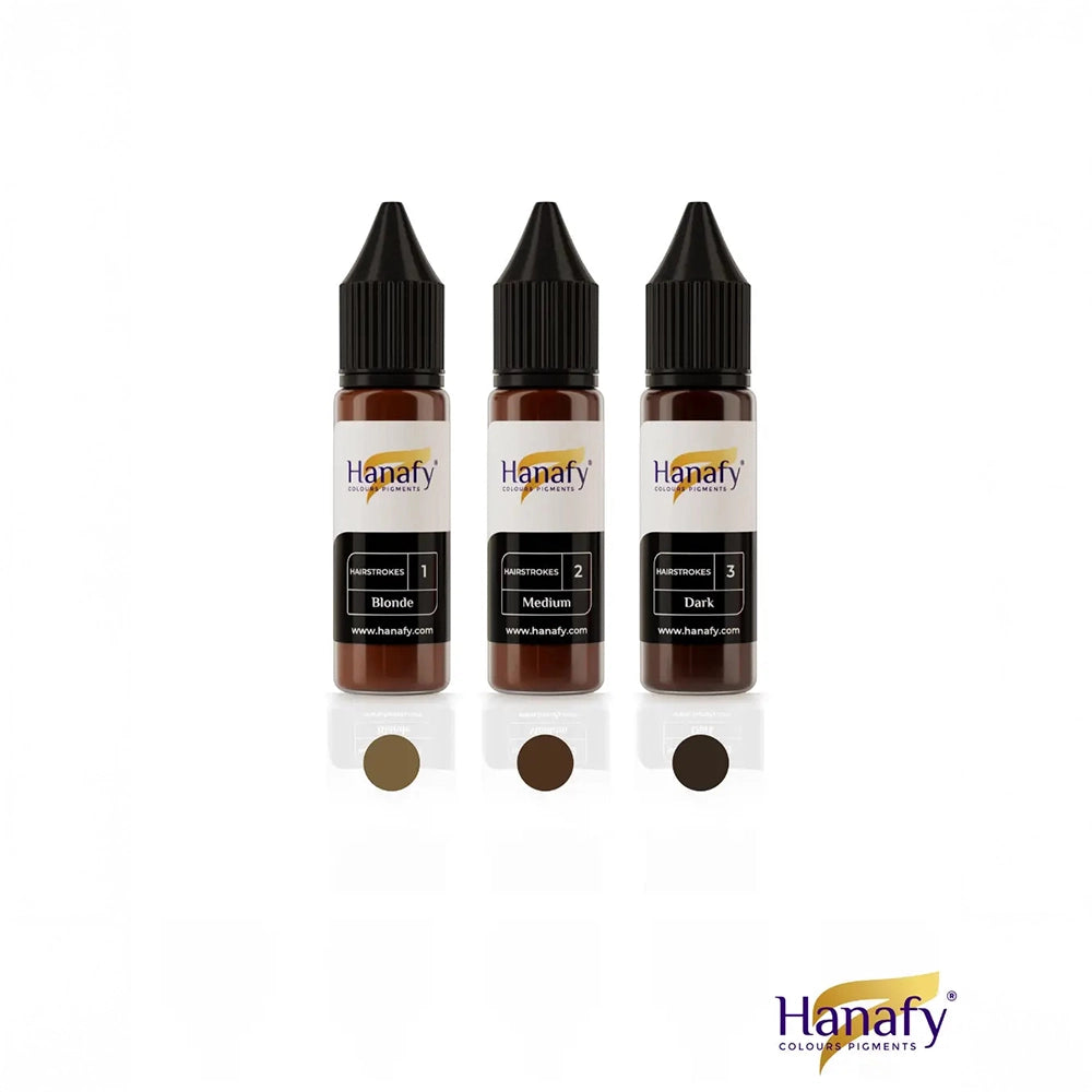 Hanafy Hairstrokes Full Set — 3 15ml Bottles