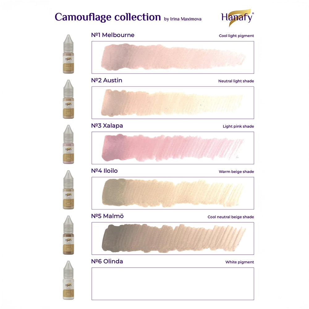 Hanafy Camouflage Full Set — 6 10ml Bottles (No Box)