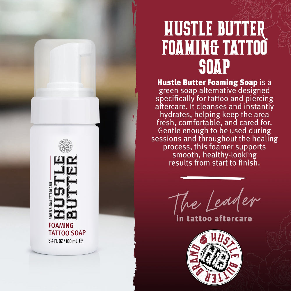 Hustle Bubbles Deluxe Foamer Antimicrobial Soap — 3.4oz — Single or Case of 12