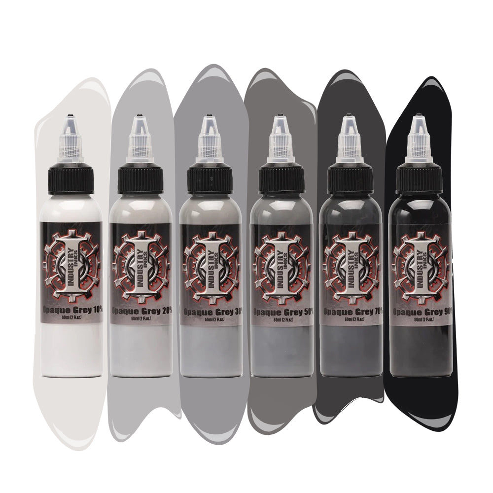 Alvar Ink Opaque Grey Color Set — Industry Inks — Pick Size | PainfulPleasures ...
