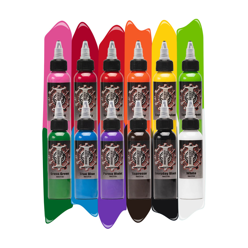 Colorful Ink Set Primary Color Set — Industry Inks — Pick Size | PainfulPleasures