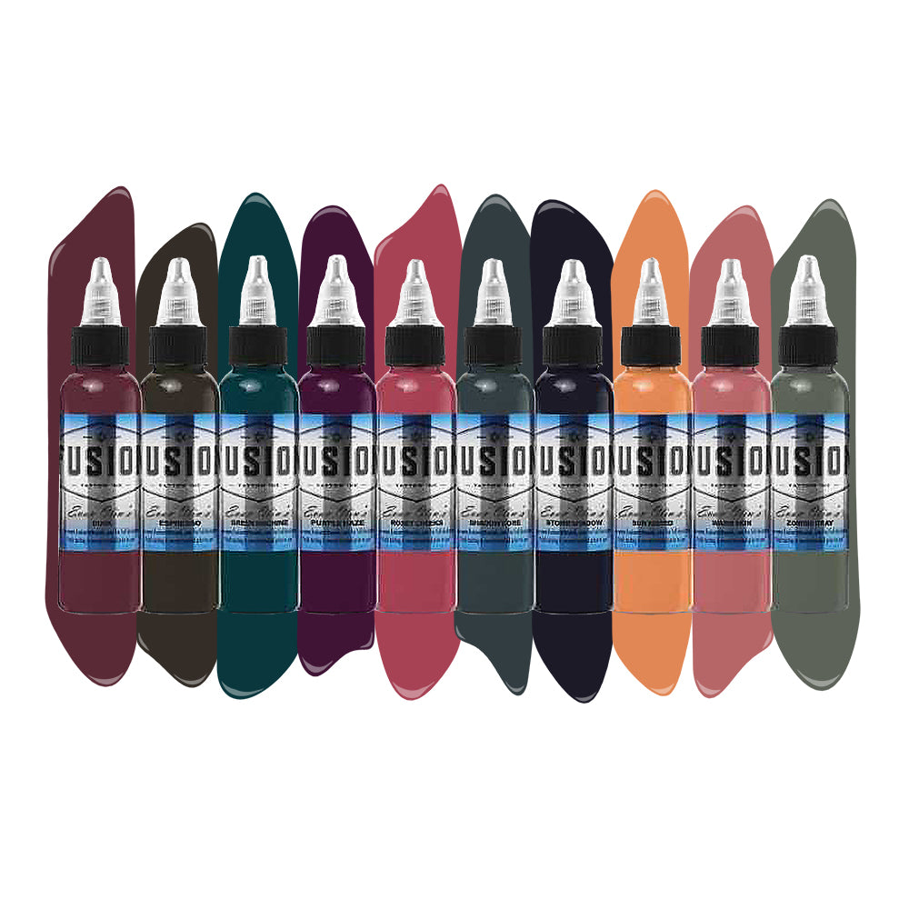 Evan Olin 10-Color Palette Signature Set — Fusion Tattoo Ink — 1oz