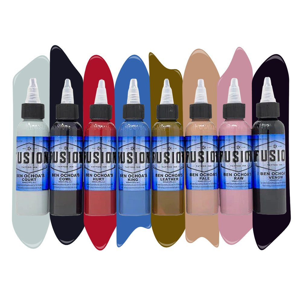 Ben Ochoa Signature Set of 8 Colors — Fusion Tattoo Ink — Pick Size