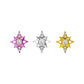 Tilum Jeweled Compass Titanium Threadless Top — Price Per 1