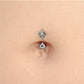 Tilum Jeweled Compass Titanium Threadless Top — Price Per 1