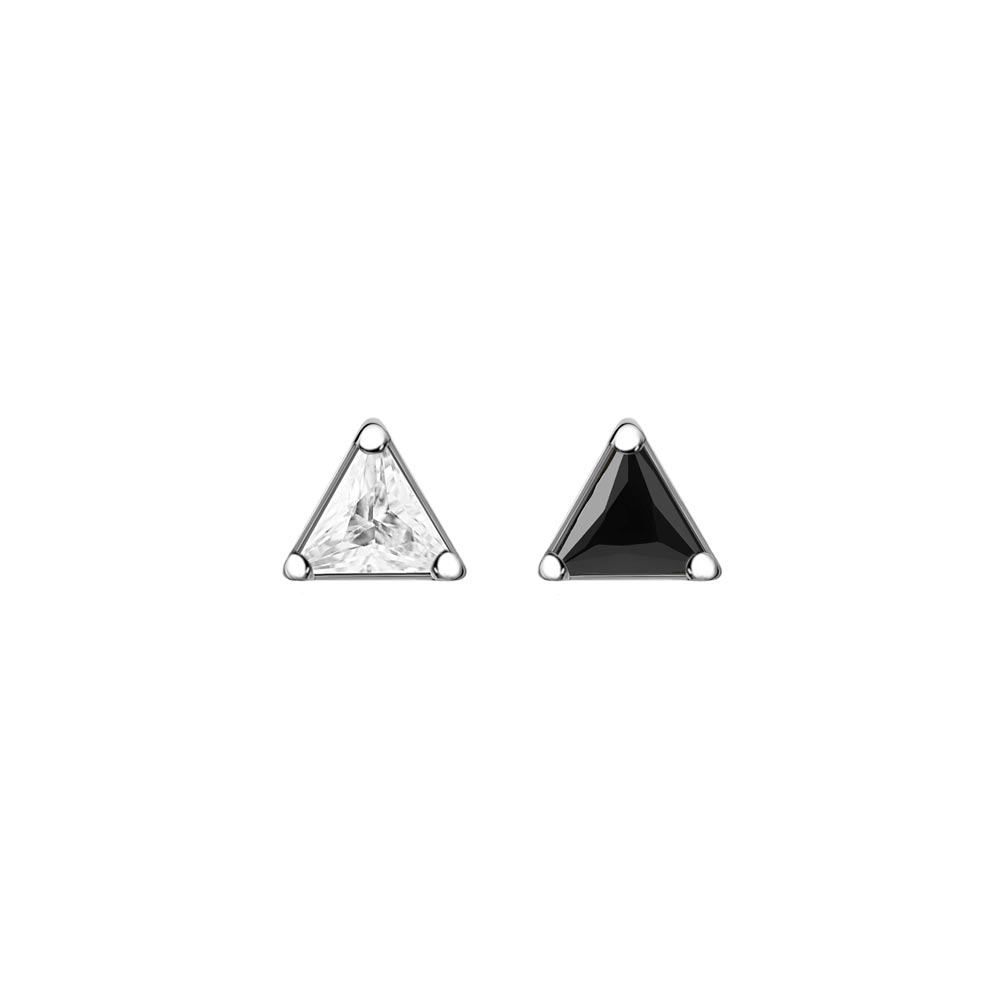 Tilum Jeweled Triangle Titanium Threadless Top — Price Per 1