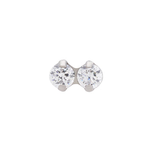 Tilum 14kt Titanium Double Jewel Threadless Top — Price Per 1 - Painful Pleasures