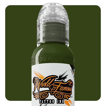 Jay Freestyle Olive Green — World Famous Tattoo Ink — Pick Size - Painful Pleasures