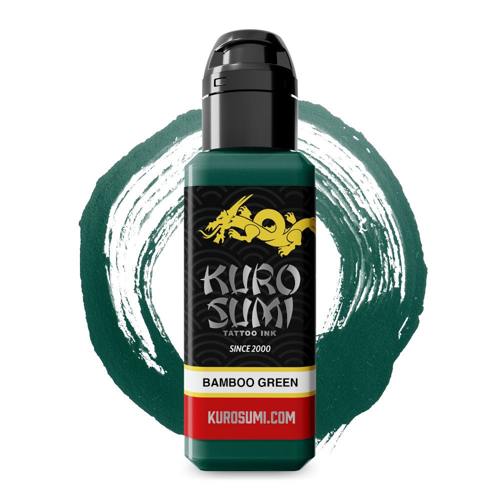 Bamboo Green — Kuro Sumi Tattoo Ink — Pick Size - Painful Pleasures