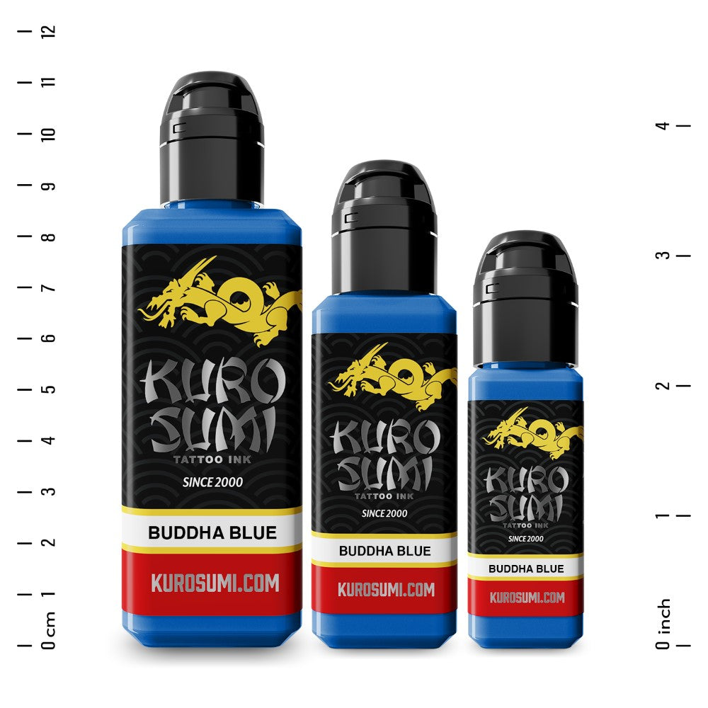 Buddha Blue — Kuro Sumi Tattoo Ink — Pick Size - Painful Pleasures