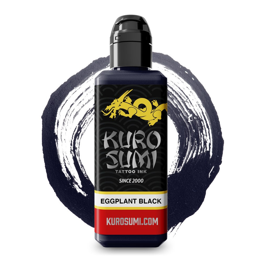 Eggplant Black — Kuro Sumi Tattoo Ink — Pick Size