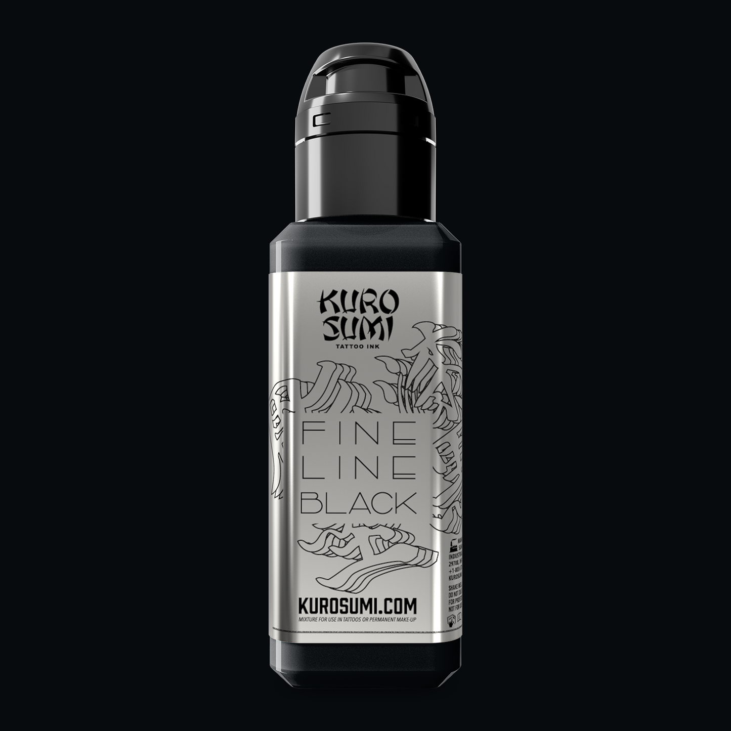 Fine Line Black — Kuro Sumi Tattoo Ink — 1.5oz Bottle