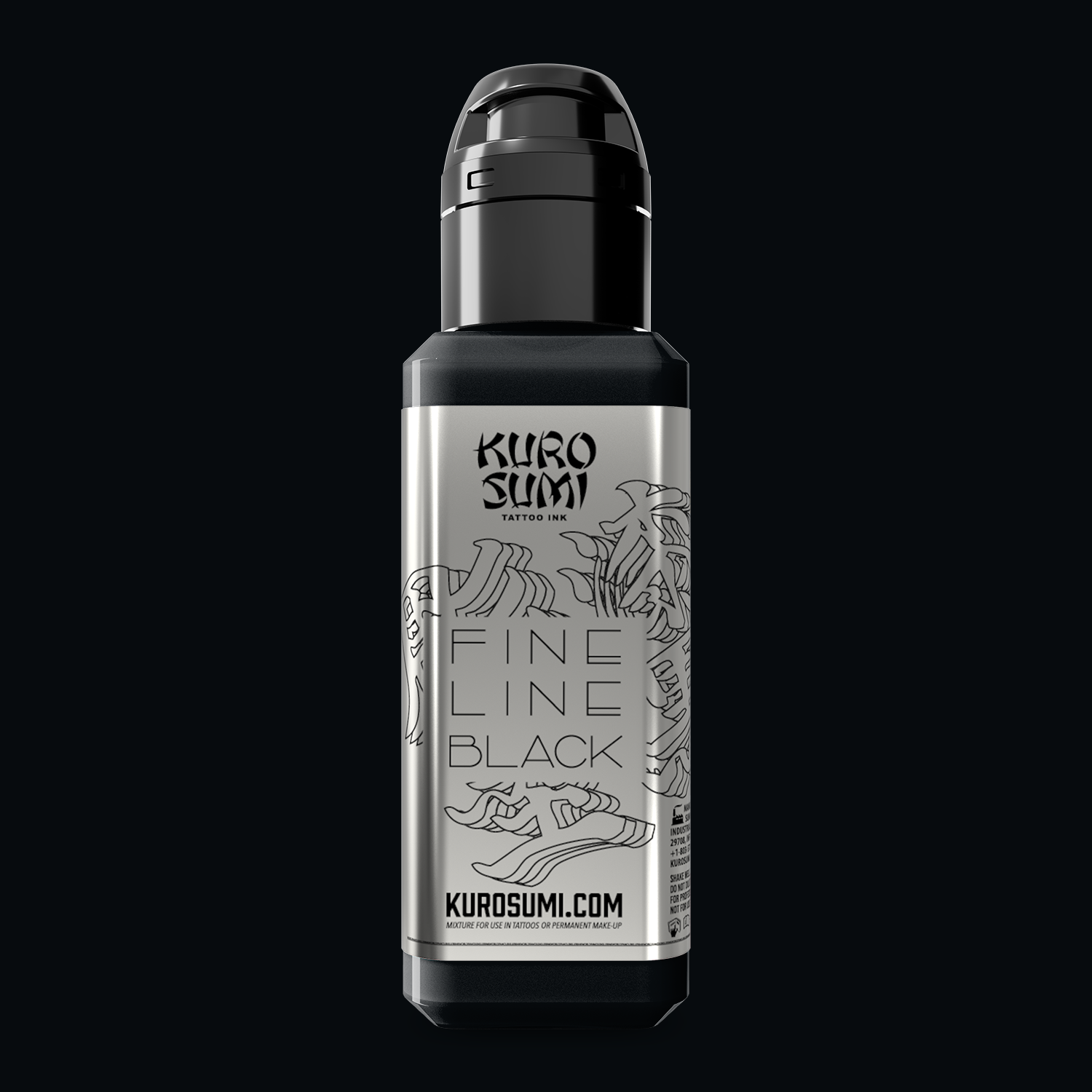 Fine Line Black — Kuro Sumi Tattoo Ink — 1.5oz Bottle