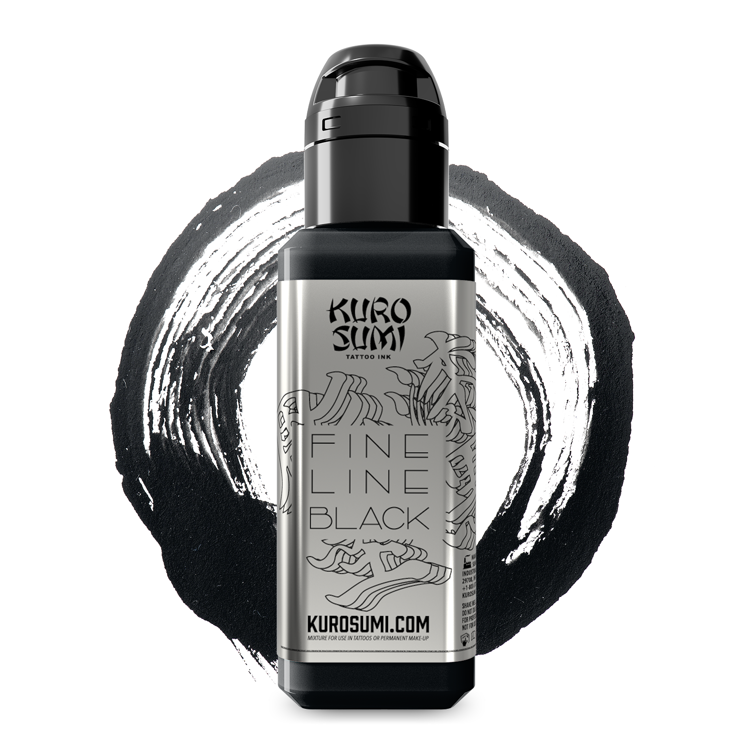 Fine Line Black — Kuro Sumi Tattoo Ink — 1.5oz Bottle