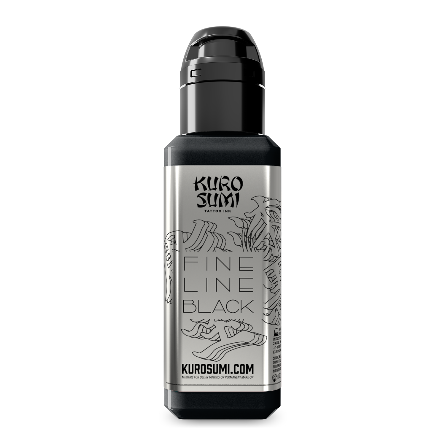 Fine Line Black — Kuro Sumi Tattoo Ink — 1.5oz Bottle