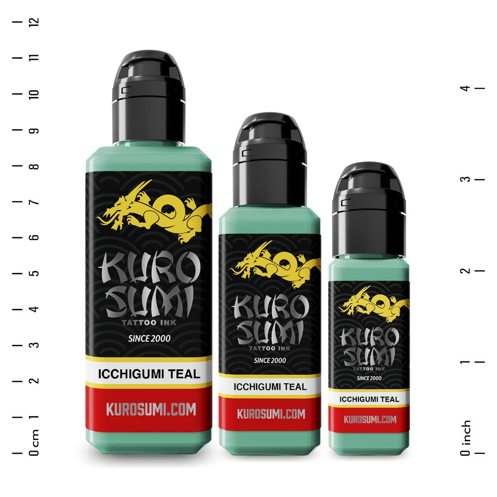 Icchigumi Teal — Kuro Sumi Tattoo Ink — Pick Size