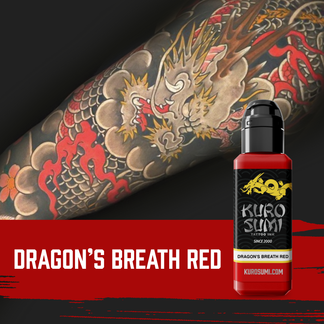 Dragon's Breath Red — Kuro Sumi Tattoo Ink — Pick Size