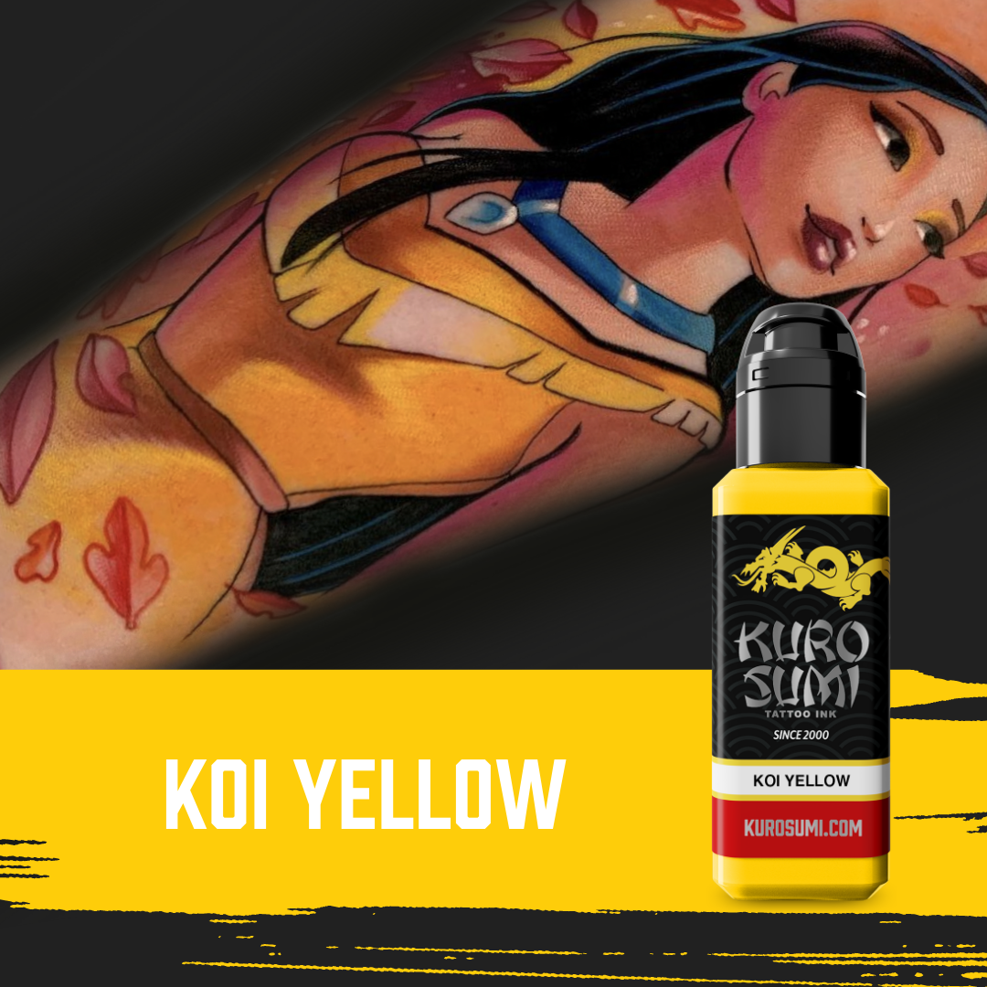 Koi Yellow — Kuro Sumi Tattoo Ink — Pick Size