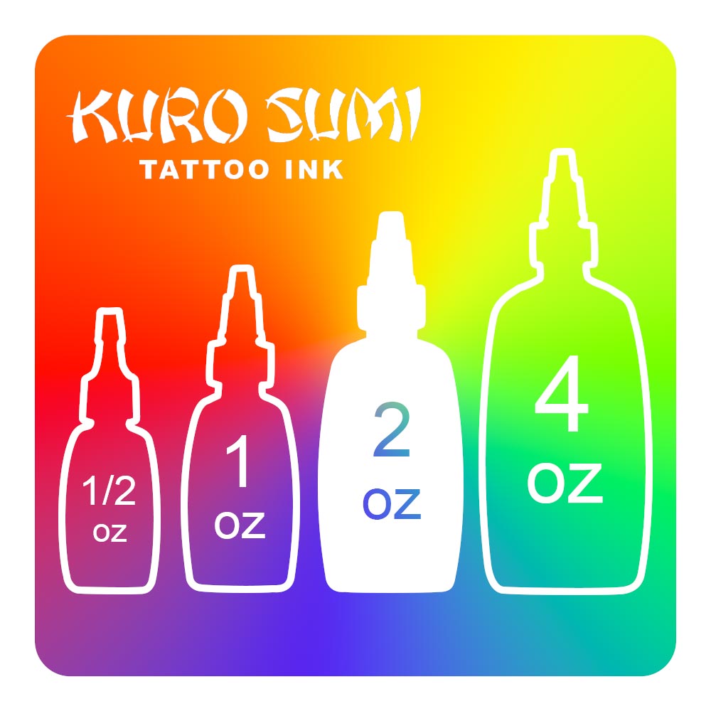 Kuro Sumi Tattoo Ink — 2oz Bottle — Pick Color