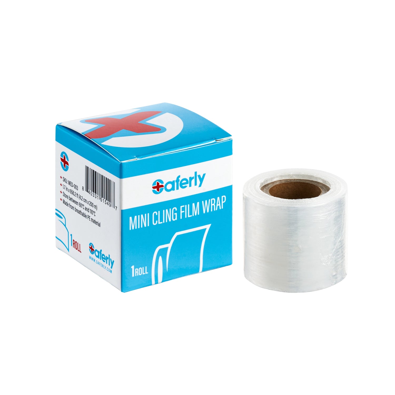 Saferly Medical Mini Cling Film Wrap — 4.2cm x 200m Roll - Painful Pleasures