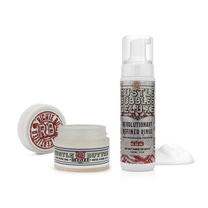 Hustle Bubbles 7oz Bottle with 1oz Tub Hustle Butter Deluxe Bundle - Painful Pleasures